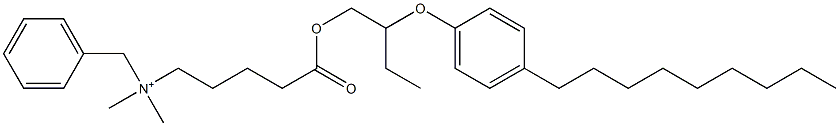 N,N-Dimethyl-N-benzyl-N-[4-[[2-(4-nonylphenyloxy)butyl]oxycarbonyl]butyl]aminium Struktur