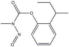 N-Methyl-N-nitrosocarbamic acid o-sec-butylphenyl ester Struktur