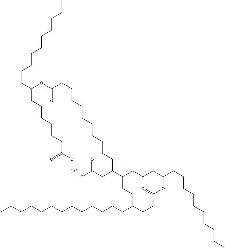 Bis(8-heptadecanoyloxystearic acid)calcium salt Struktur