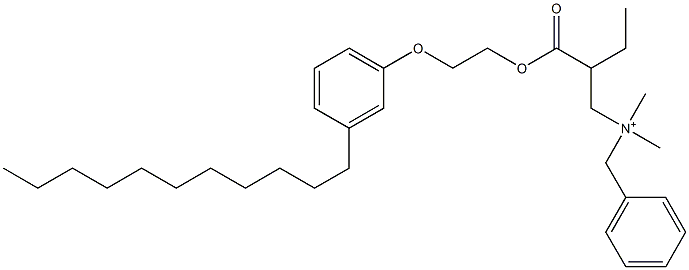 N,N-Dimethyl-N-benzyl-N-[2-[[2-(3-undecylphenyloxy)ethyl]oxycarbonyl]butyl]aminium Struktur