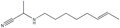 2-(6-Octenylamino)propiononitrile Struktur