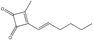 3-Methyl-4-(1-hexenyl)-3-cyclobutene-1,2-dione Struktur