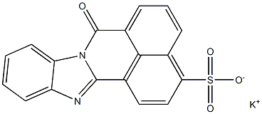 7-Oxo-7H-benzimidazo[2,1-a]benz[de]isoquinoline-3-sulfonic acid potassium salt Struktur