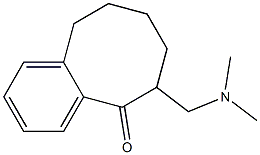 6-Dimethylaminomethyl-7,8,9,10-tetrahydrobenzocycloocten-5(6H)-one Struktur