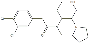 N-Methyl-N-[3-(1-pyrrolidinyl)piperidin-4-yl]-2-(3,4-dichlorophenyl)acetamide Struktur