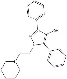 1-[2-(1-Piperidinyl)ethyl]-3,5-diphenyl-1H-pyrazol-4-ol Struktur