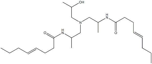 N,N'-[2-Hydroxypropyliminobis(1-methyl-2,1-ethanediyl)]bis(4-octenamide) Struktur