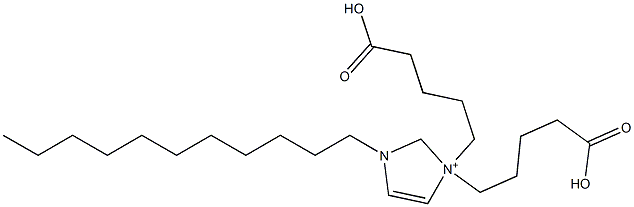 3,3-Bis(4-carboxybutyl)-1-undecyl-4-imidazoline-3-ium Struktur