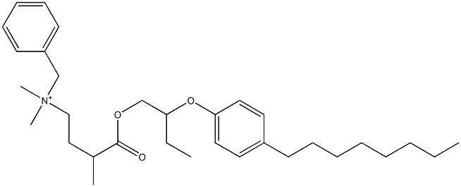 N,N-Dimethyl-N-benzyl-N-[3-[[2-(4-octylphenyloxy)butyl]oxycarbonyl]butyl]aminium Struktur