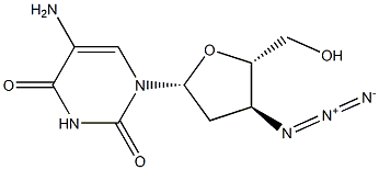 5-Amino-3'-azido-2',3'-dideoxyuridine Struktur