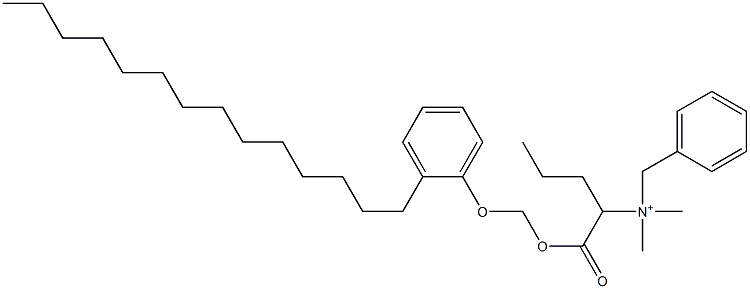 N,N-Dimethyl-N-benzyl-N-[1-[[(2-tetradecylphenyloxy)methyl]oxycarbonyl]butyl]aminium Struktur