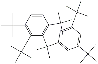 2-(2,3,6-Tri-tert-butylphenyl)-2-(3,5-di-tert-butylphenyl)propane Struktur