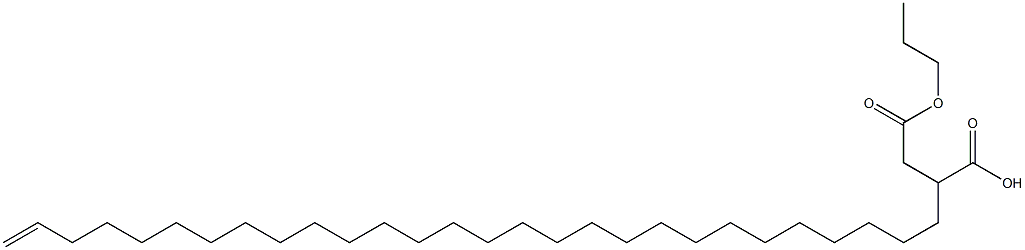 2-(27-Octacosenyl)succinic acid 1-hydrogen 4-propyl ester Struktur