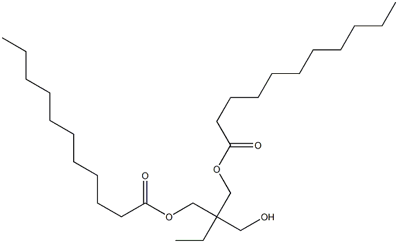 Diundecanoic acid 2-ethyl-2-(hydroxymethyl)-1,3-propanediyl ester Struktur