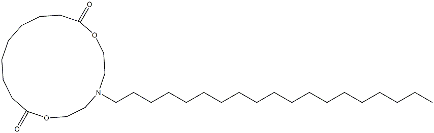 5-Nonadecyl-5-aza-2,8-dioxacyclohexadecane-1,9-dione Struktur