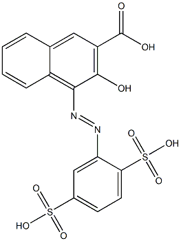 4-[(2,5-Disulfophenyl)azo]-3-hydroxy-2-naphthalenecarboxylic acid Struktur