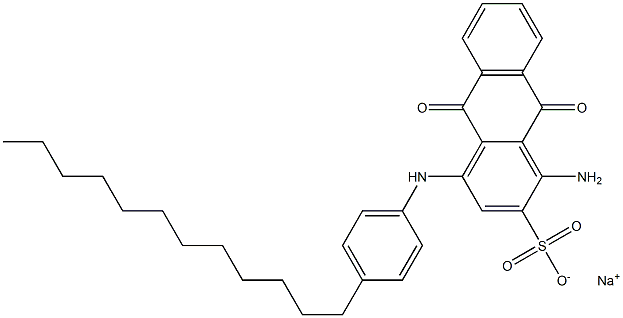 1-Amino-4-(p-dodecylanilino)-9,10-dihydro-9,10-dioxoanthracene-2-sulfonic acid sodium salt Struktur