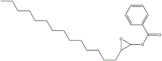 Benzoic acid 1,2-epoxyhexadecan-1-yl ester Struktur