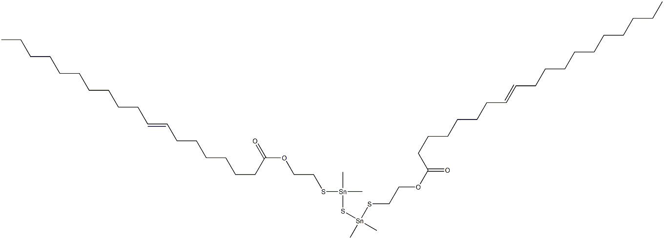 Bis[dimethyl[[2-(7-octadecenylcarbonyloxy)ethyl]thio]stannyl] sulfide Struktur