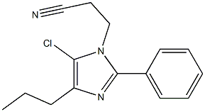 5-Chloro-1-(2-cyanoethyl)-2-phenyl-4-propyl-1H-imidazole Struktur