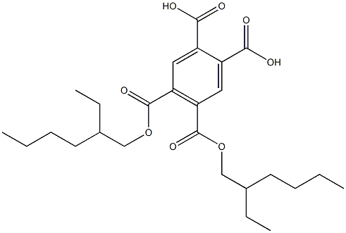 1,2,4,5-Benzenetetracarboxylic acid dihydrogen 4,5-bis(2-ethylhexyl) ester Struktur