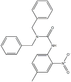 1-(4-Methyl-2-nitrophenyl)-3,3-dibenzylurea Struktur