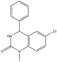 6-Chloro-3,4-dihydro-1-methyl-4-phenylquinazolin-2(1H)-one Struktur