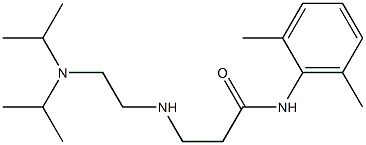 3-[[2-[Bis(1-methylethyl)amino]ethyl]amino]-N-(2,6-dimethylphenyl)propanamide Struktur