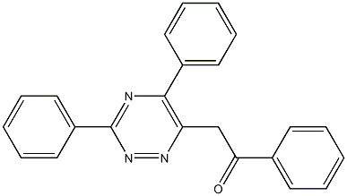 3,5-Diphenyl-6-(phenylcarbonylmethyl)-1,2,4-triazine Struktur