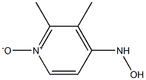 2,3-Dimethyl-4-hydroxyaminopyridine 1-oxide Struktur