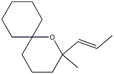 2-(1-Propenyl)-2-methyl-1-oxaspiro[5.5]undecane Struktur