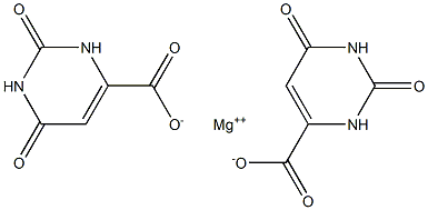 Bis(1,2,3,6-tetrahydro-2,6-dioxo-4-pyrimidinecarboxylic acid)magnesium salt Struktur