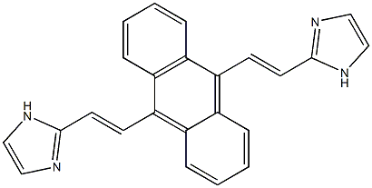 9,10-Bis[(E)-2-(1H-imidazol-2-yl)ethenyl]anthracene Struktur