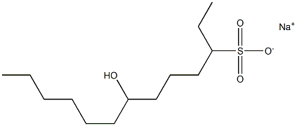 7-Hydroxytridecane-3-sulfonic acid sodium salt Struktur