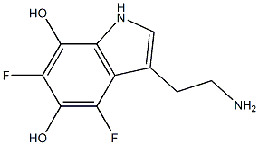 4,6-Difluoro-5,7-dihydroxy-1H-indole-3-ethanamine Struktur