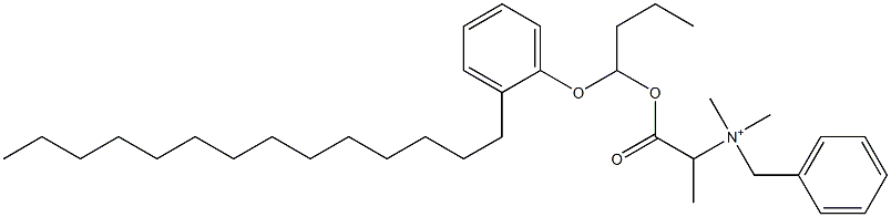 N,N-Dimethyl-N-benzyl-N-[1-[[1-(2-tetradecylphenyloxy)butyl]oxycarbonyl]ethyl]aminium Struktur