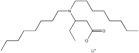 3-(Dioctylamino)valeric acid lithium salt Struktur