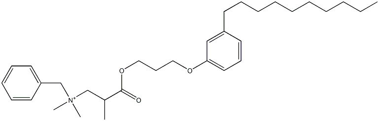 N,N-Dimethyl-N-benzyl-N-[2-[[3-(3-decylphenyloxy)propyl]oxycarbonyl]propyl]aminium Struktur