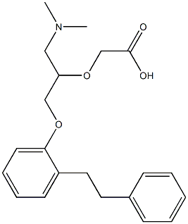 [1-Dimethylaminomethyl-2-[2-(2-phenylethyl)phenoxy]ethoxy]acetic acid Struktur