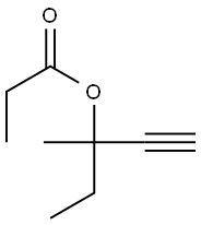 Propionic acid 3-methyl-1-pentyn-3-yl ester Struktur