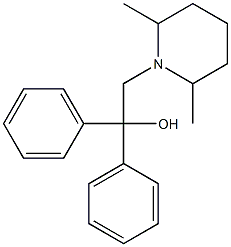 1,1-Diphenyl-2-(2,6-dimethyl-1-piperidinyl)ethanol Struktur