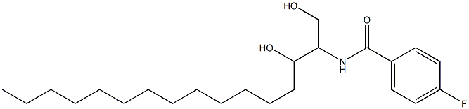 N-(1,3-Dihydroxyhexadecan-2-yl)-4-fluorobenzamide Struktur