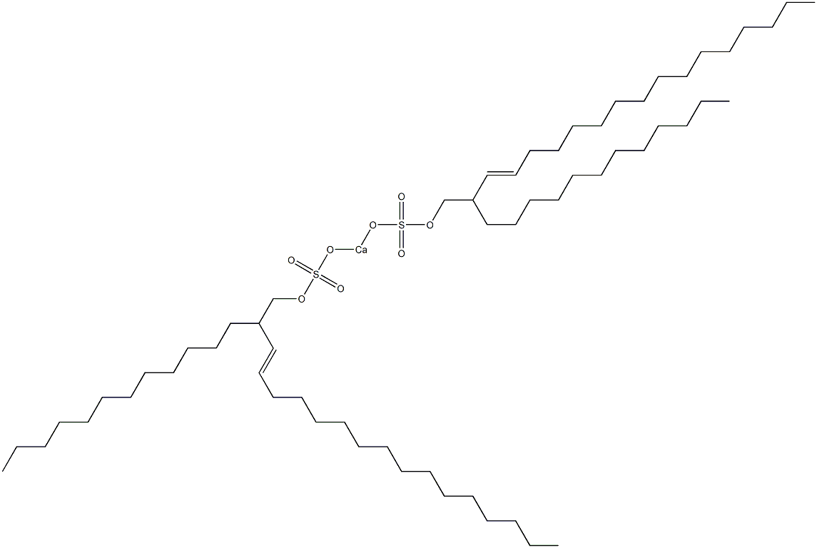 Bis(2-dodecyl-3-octadecenyloxysulfonyloxy)calcium Struktur