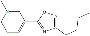 3-Butyl-5-[(1,2,5,6-tetrahydro-1-methylpyridin)-3-yl]-1,2,4-oxadiazole Struktur