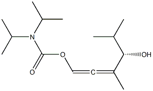 N,N-Diisopropylcarbamic acid [(4S)-4-hydroxy-3,5-dimethyl-1,2-hexadienyl] ester Struktur