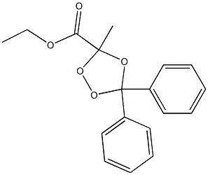 5,5-Diphenyl-3-methyl-1,2,4-trioxolane-3-carboxylic acid ethyl ester Struktur