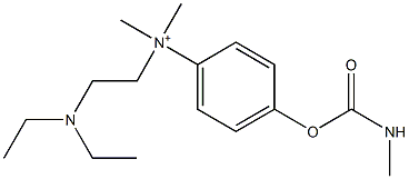 N-[2-(Diethylamino)ethyl]-N,N-dimethyl-4-[[(methylamino)carbonyl]oxy]benzenaminium Struktur