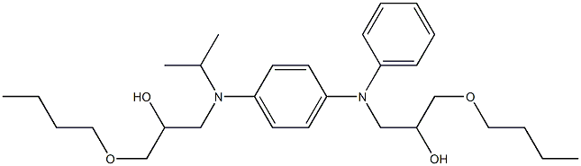 N,N'-Bis(3-butoxy-2-hydroxypropyl)-N-isopropyl-N'-phenyl-p-phenylenediamine Struktur