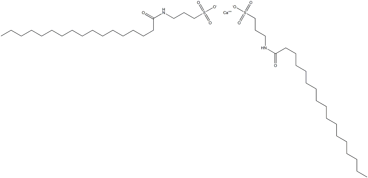 Bis(3-heptadecanoylamino-1-propanesulfonic acid)calcium salt Struktur