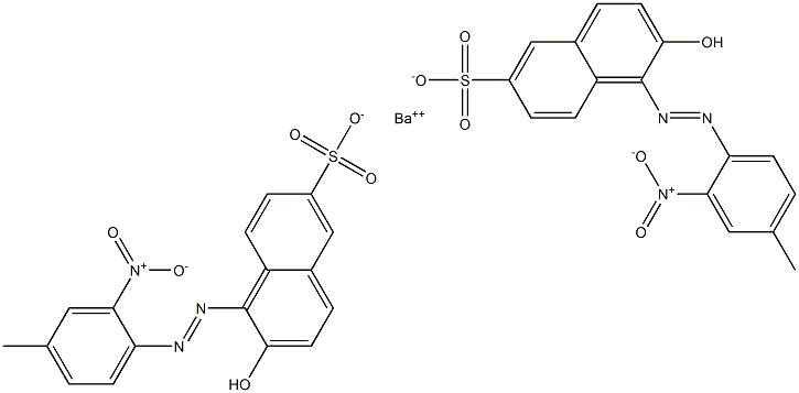 Bis[1-[(4-methyl-2-nitrophenyl)azo]-2-hydroxy-6-naphthalenesulfonic acid]barium salt Struktur